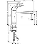 HG Einhebel-Spültischmischer 120 M42 DN 15 CoolStart Eco m Schw-ausl chrom