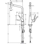 HG 2-L Einhebel-Spültischmischer METRIS Ausziehbrause chrom