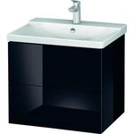 Duravit Waschtischunterbau L-CUBE 620x481x555mm schwarz hochglanz