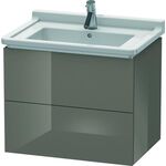 Duravit Waschtischunterbau L-CUBE 469x670x558mm flannel grey hochglanz