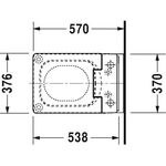 Duravit Wand-WC VERO AIR RIMLESS tief, 370x570mm weiß WG