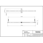 TOTO Brausestange m Brausehalter Länge 874mm d= 18mm chrom