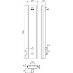 SCHELL Duschpaneel LINUS Inox DP-SC-T M-Wasser Therm. man Edelstahl gebürstet
