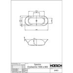 Hoesch Oval-Badewanne SPECTRA 1900x800x470mm we