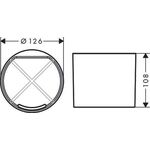 HG Becher WallStoris d= 126mm mattweiß