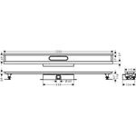HG Komplettset uBox universal für Duschrinnen Fertigsets, flach 1200mm