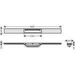 HG Duschrinne RainDrain Flex kürzbar, freie Montage 800mm mattweiß