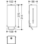 Hewi Seifenspender SYSTEM 900 600ml, Edelstahl matt geschliffen