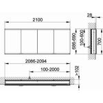Keuco Spiegelschrank ROYAL MODULAR 2.0 Breite 2100mm Höhe 700mm Tiefe 160mm