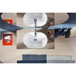 Duravit Aufsatzbecken D-NEO 600x400mm o ÜL ohne Hahnlochbank weiß WG