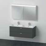 Duravit Badmöbel-Set XBASE 130cm m Spiegelschr. BETTER graphit matt
