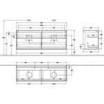 V&B Waschtischunterschrank FINION 1600x603x501mm AP Gl wh ma gls wh lacq.
