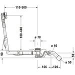 Duravit Ab-/Überlaufgarnitur QUADROVAL chrom
