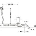 Duravit Ab-/Überlaufgarnitur QUADROVAL chrom