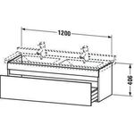 Duravit Waschtischunterbau DURASTYLE 470x1200x406mm eiche natur / weiß matt