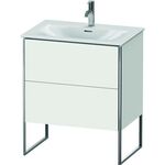 Duravit Waschtischunterbau XSQUARE 840x710x478mm, 2 Auszüge weiß seidenmatt