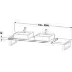 Duravit Konsole BRIOSO 45mm Stärke, 1 Ausschnitt weiß hochglanz