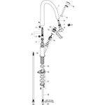 Einhebel-Spültischmischer AXOR STARCK DN 15 brushed nickel