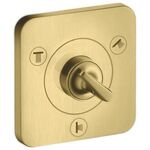 Ab-/Umstellventil AXOR CITTERIO E T/Q Unterputz 12x12 brushed brass