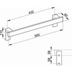 Keuco Haltegriff AXESS silber-eloxiert 500mm