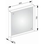 Keuco Kristallspiegel X-LINE 800x700x105mm vulkanit