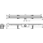 HG Duschrinne RainDrain Compact Komplettset 1000mm