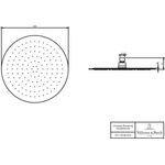 V&B Regenbrause UNIVERSAL SHOWERS Deckenm rd 300x300x51mm 19,5 l/min chr