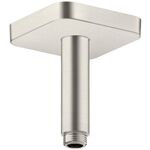 HG Decken-Anschlussstück AXOR 100mm DN 15 softsquare Stain steel optic