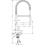 Einhebel-Küchenmischer AXOR STARCK ComfortZone 240 Semi-Pro Eco chrom
