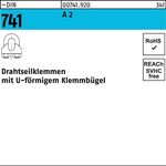Drahtseilklemme DIN 741 U-förmig 5 MM/M 5 A 2 50 Stück - VPE: 50