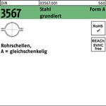 Rohrschelle DIN 3567 gleichschenkelig A 34/NW 25 Stahl grundiert 50 Stück - VPE: 50