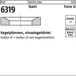 Kegelpfanne DIN 6319 FormD D 23,2x36x7,5 Stahl einsatzgehärtet 10 Stück - VPE: 10