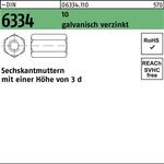 Sechskantmutter DIN 6334 M24 SW 36 10 galv.verz. 10 Stück - VPE: 10