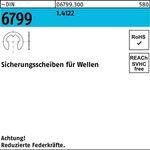 Sicherungsscheibe DIN 6799 f.Wellen 4 1.4122 250 Stück - VPE: 250