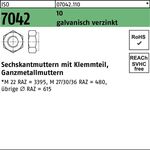 Sechskantmutter ISO 7042 Klemmteil M12 10 galv.verz. 100 Stück - VPE: 100