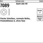 Unterlegscheibe ISO 7089 o.Fase 16 Stahl 200 HV 100 Stück - VPE: 100