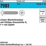 Blechschraube DIN 7981 LIKO PH 2,9x13 -F-H A 2 Zapfen 1000Stück - VPE: 1000