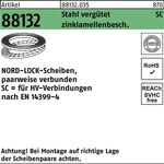 Unterlegscheibe R 88132 geklebt NL 30 SC Sta zinklamellenb. 25St. NORD-LOCK - VPE: 25
