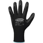 Handschuhe Finegrip Gr.6 schwarz EN 388 PSA II Nyl.m.Schrumpf-Latex STRONGHAND - VPE: 12