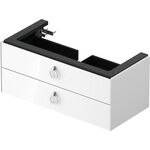 Duravit Waschtischunterbau WHITE TULIP 984x410mm 2 Schubk we hgl ES NB mitte