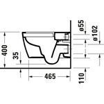 Duravit Wand-WC Soleil by Starck HygieneFlush rim. tief 370x540mm we HG