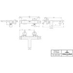 V&B Einhand-Wannenbatterie SUBWAY 3.0 Wandmontage, 303x108x232mm chrom