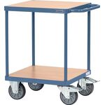 Tischwagen 2 Ladeflächen L600xB600mm taubenblau Trgf.500kg PROMAT
