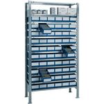 Steckregal H2000xB1000xT400mm Grundregal 12 Stahlböden 60 x L 400mm blau
