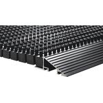 Fußmatte Alu-Anlaufkante schwarz/schwarz PP/Alu L500xB800xS22mm