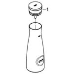 Grohe Glaskaraffe BLUE Kristallglas 1 l m Deckelset