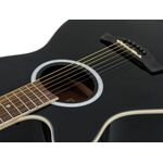DIMAVERY AW-400 Westerngitarre LH, schwarz