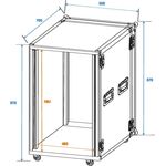 ROADINGER Verstärkerrack PR-2ST, 18HE, 57cm mit Rollen