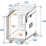 ROADINGER Spezial-Kombi-Case LS5 Laptop-Rack, 14HE