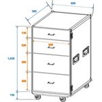 ROADINGER Universal-Schubladen-Case ODS-1 mit Rollen